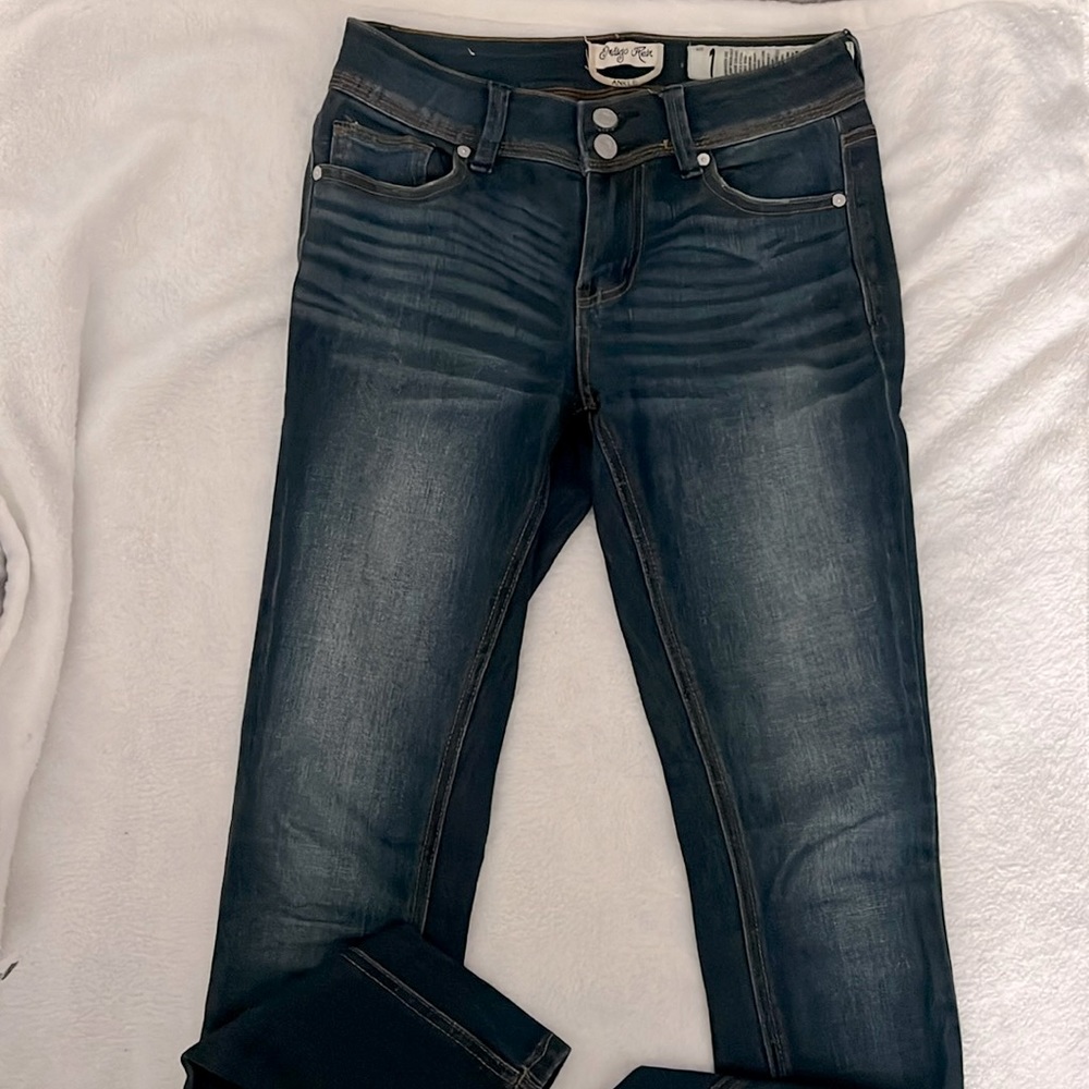Indigo, Rein size one double button jeans